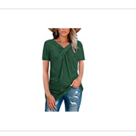 Yidarton Tops - Simple Soft Top Green top